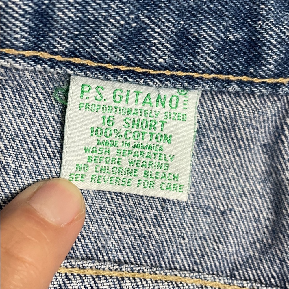 Vintage Gitano Mom Blue High Rise Tapered Leg  Denim Jeans 16 Short - Picture 6 of 7